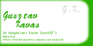 gusztav kavas business card